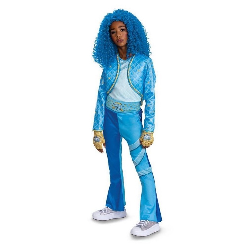 NWT Disney Descendants 4 Chloe Charming Deluxe Kids Halloween Costume Blue M & L